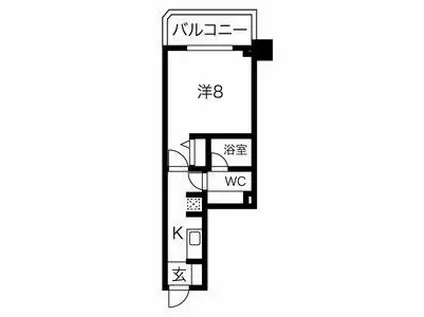 エルフォルテ赤羽西(1K/1階)の間取り写真