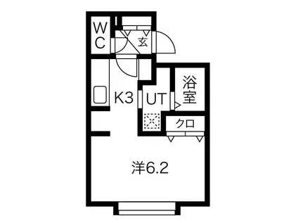 ピュア東彩館VIII(1K/2階)の間取り写真