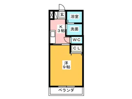 CASA CEREZO(1K/1階)の間取り写真