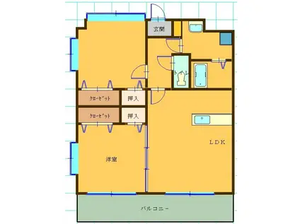 イルプリモ上津(2LDK/2階)の間取り写真