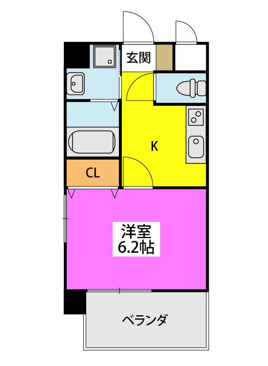 MDIエスポアール桜ヶ丘(1K/1階)の間取り写真