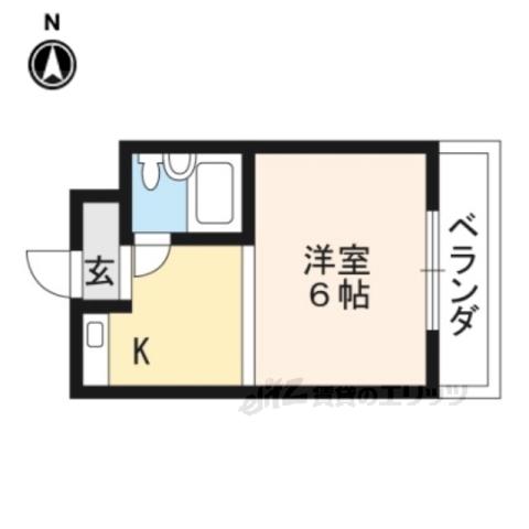 サンアイ(1K/1階)の間取り写真