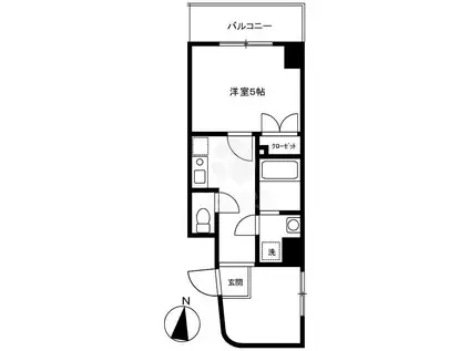 マンション豊友(1SK/3階)の間取り写真