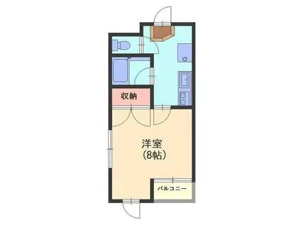 ラ・メゾンドクレール(1K/2階)の間取り写真