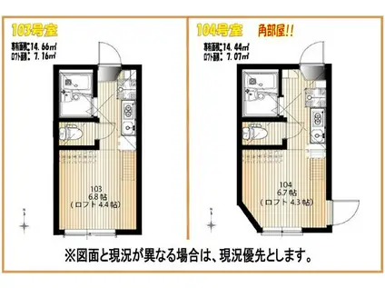 AZESTRENT蒲田南104(ワンルーム/1階)の間取り写真