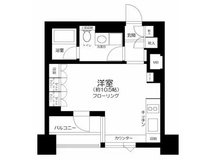 ラヴォーグ南青山(ワンルーム/4階)の間取り写真