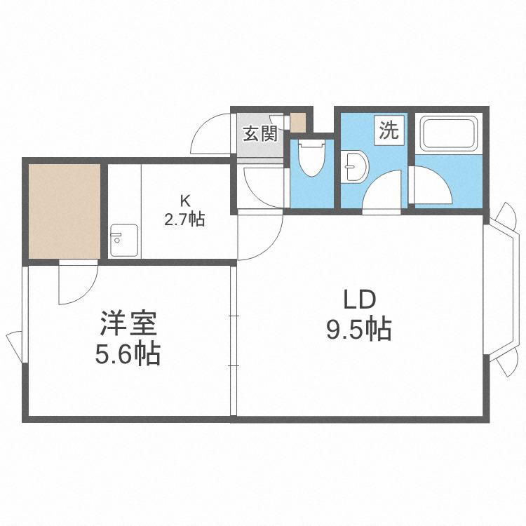 フォーフレンズ(1LDK/2階)の間取り写真