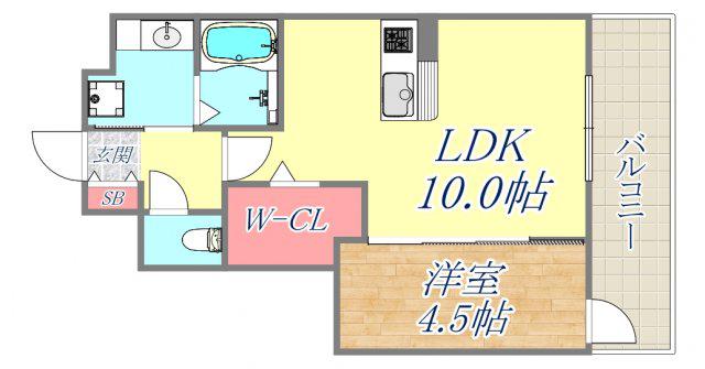 シャン ドリエ(1LDK/1階)の間取り写真