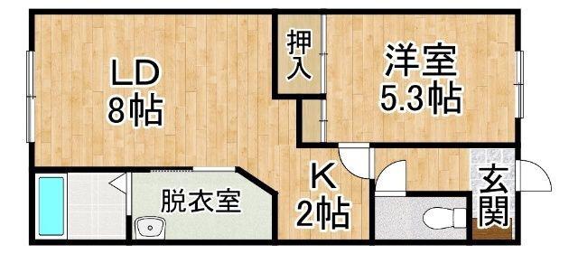 フレグランス79(1LDK/1階)の間取り写真