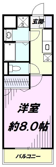 コージィコート(1K/3階)の間取り写真