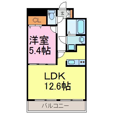 リンデンバウムJ3(1LDK/4階)の間取り写真