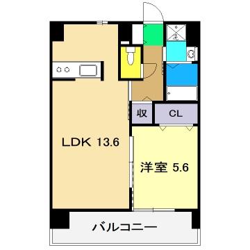 エルフィーノII(1LDK/2階)の間取り写真