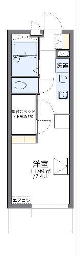 レオパレスシエスタ(1K/2階)の間取り写真