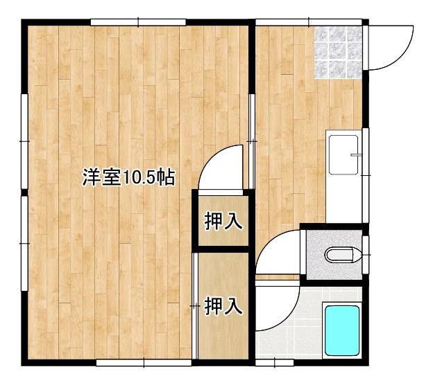小川アパート(1K/2階)の間取り写真