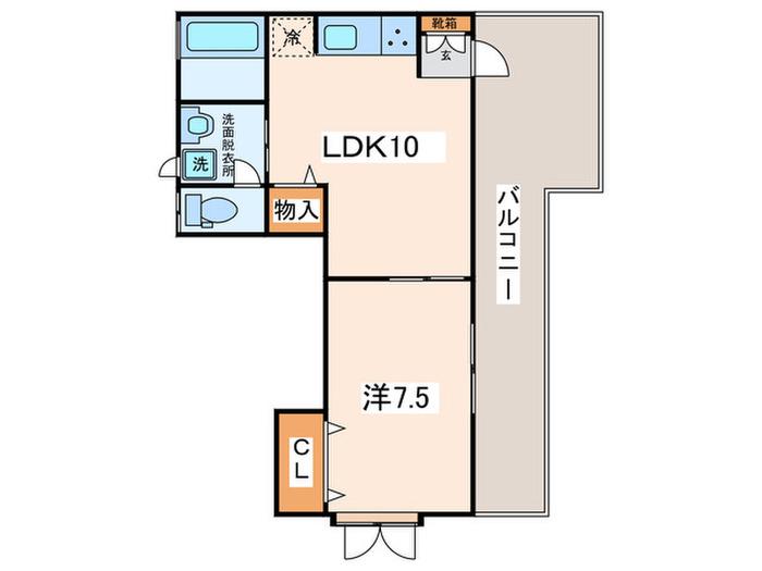BEAUX SEJOUR(1LDK/2階)の間取り写真