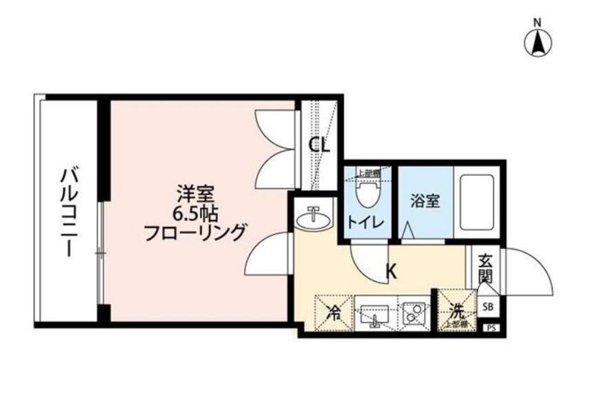 グランクオール下赤塚(1K/2階)の間取り写真