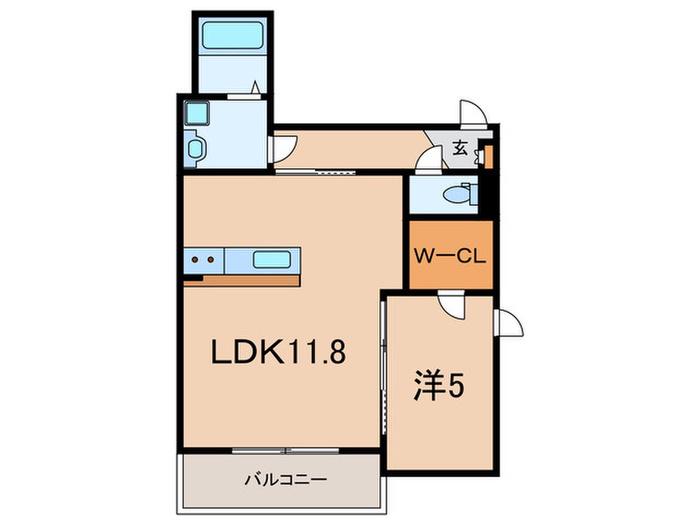 シエーナ甲南山手(1LDK/2階)の間取り写真