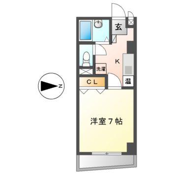 AZURTORII(1K/5階)の間取り写真