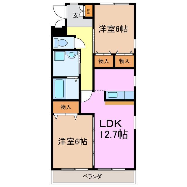 フォレスタ(2LDK/1階)の間取り写真