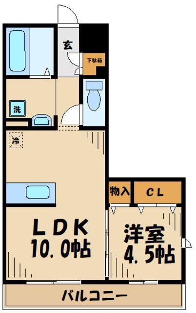 ル・ソレイユ(1LDK/2階)の間取り写真