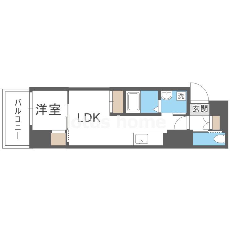 レシオス桜ノ宮THE FIRST(1LDK/10階)の間取り写真