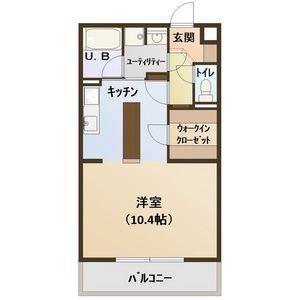 シャルム南野(ワンルーム/2階)の間取り写真