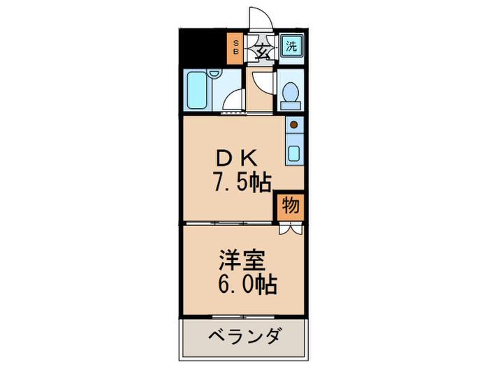 おおきに北大阪リバーフロントAP(1DK/14階)の間取り写真