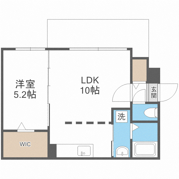 ノーチェ円山(1LDK/4階)の間取り写真