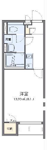 クレイノビッグアロー座間(1K/2階)の間取り写真