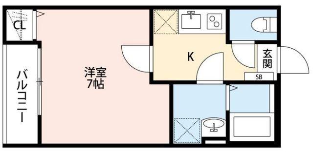 ロイヤルレジデンス(1K/3階)の間取り写真