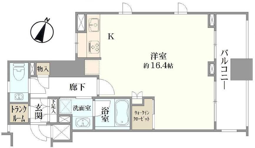 ステージグランデ新川(ワンルーム/6階)の間取り写真