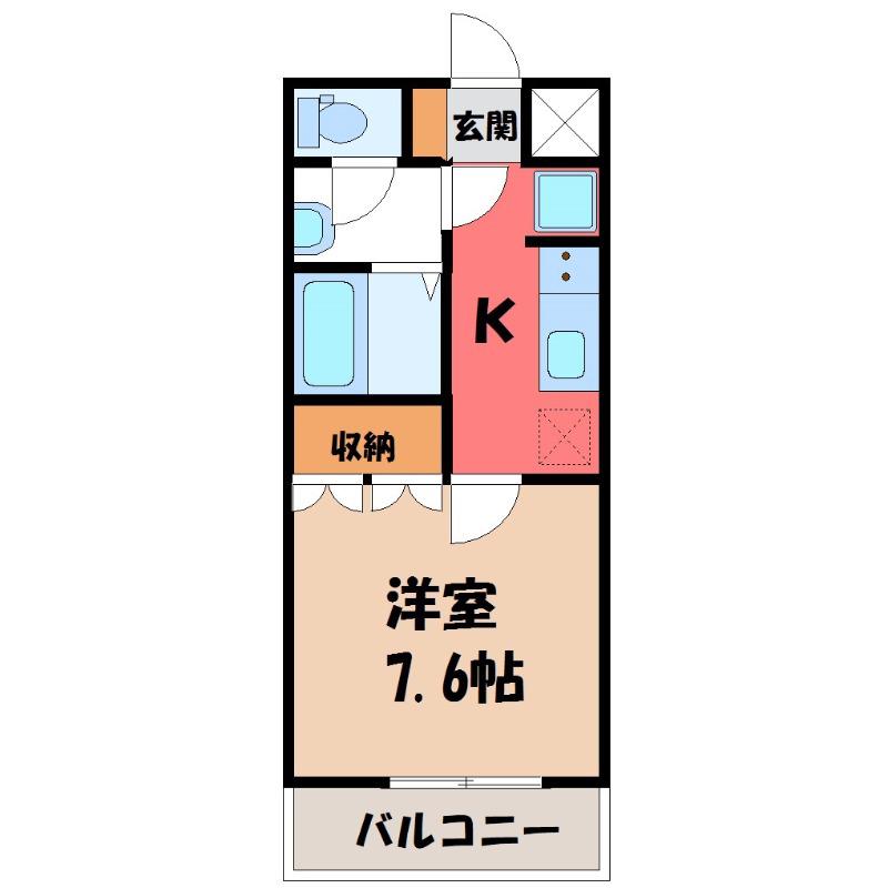 グランチェスタ(1K/2階)の間取り写真