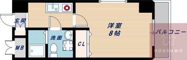 第2クリスタルハイム新大阪(1K/6階)の間取り写真