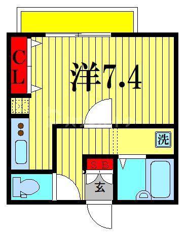 A-レガート松戸古ヶ崎(ワンルーム/2階)の間取り写真