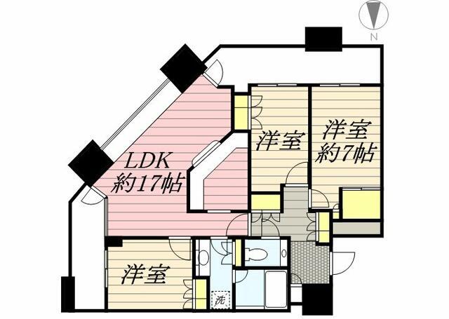 ミッドサザンレジデンス御殿山(3LDK/4階)の間取り写真