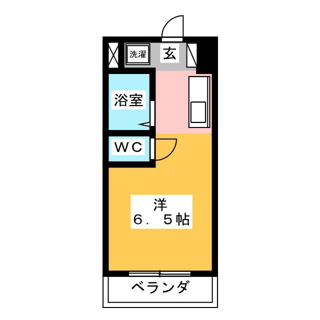 エステートモリヤ(ワンルーム/1階)の間取り写真