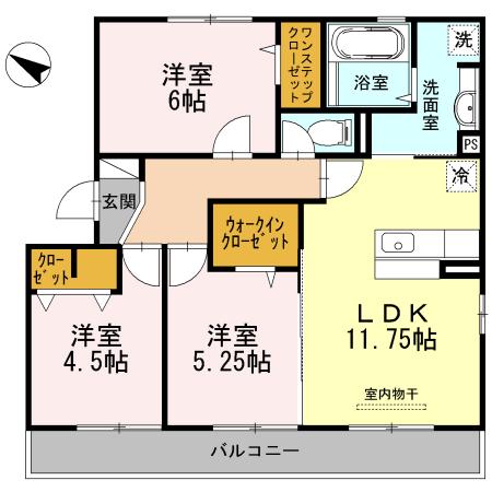 アゲラータム(3LDK/2階)の間取り写真