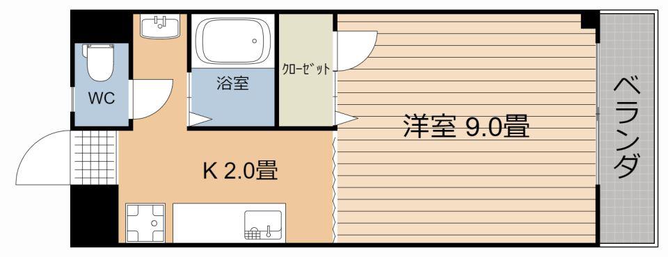 カンフォトとそ(1K/3階)の間取り写真