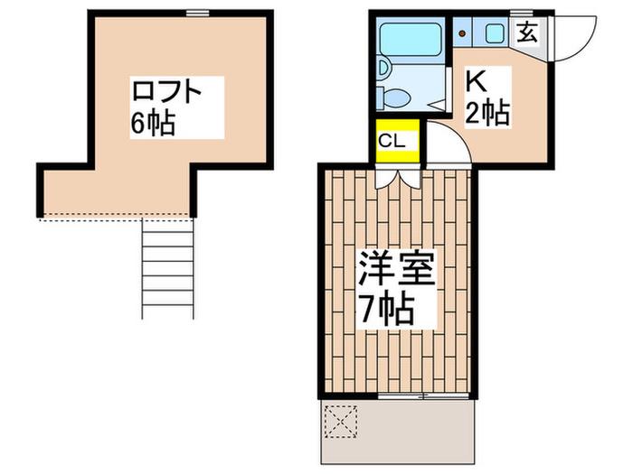 プルミエールメゾン(1K/1階)の間取り写真