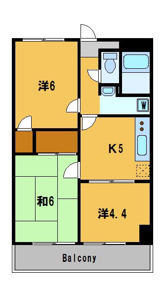 リブステージ横浜(3DK/9階)の間取り写真