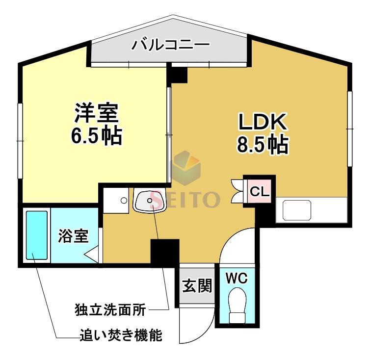 ココスビル(1LDK/3階)の間取り写真