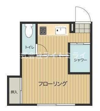 上原荘(1K/2階)の間取り写真