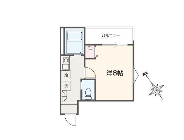 MELLAS尾久(1K/2階)の間取り写真