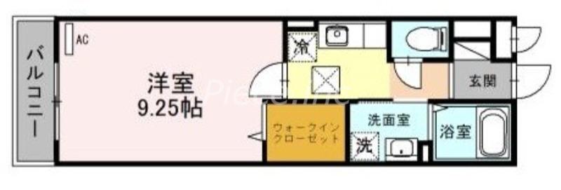 モンテリブロ アサヒ(1K/1階)の間取り写真
