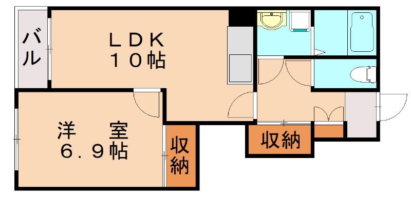 リバーヒルズNK(1LDK/1階)の間取り写真
