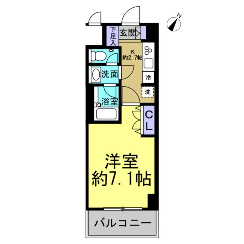 プレシオ常滑(1K/1階)の間取り写真