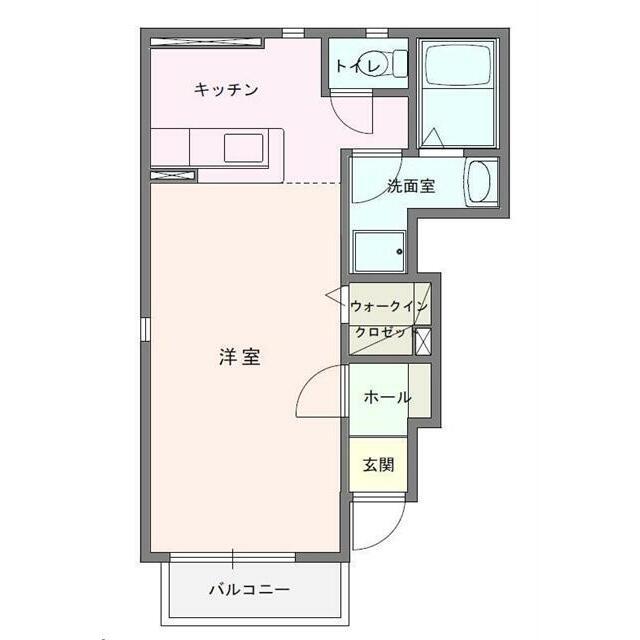 サンパティークI(1K/1階)の間取り写真