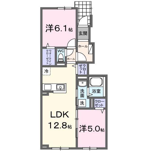 ネクサス(2LDK/1階)の間取り写真
