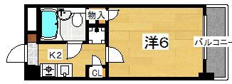 ハリマシリーズⅤ(1K/3階)の間取り写真
