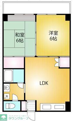 UKマンション(2LDK/3階)の間取り写真